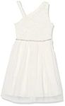 Speechless Girls' One Shoulder Lace and Tulle Party Dress, Ivory, 14