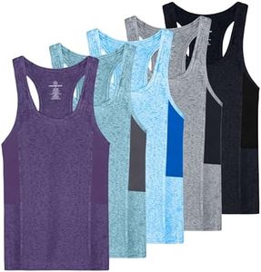 5 Pack: Womens Plus Size Quick Dry Fit Ladies Tops Blouse Tee Athletic Yoga Workout Running Gym Active Tees Exercise Women Racerback Sleeveless Flowy Fitness Loose Fit Tank Top Just My- Set 4, 3X