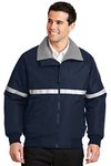 Port Authority - Challenger Jacket with Reflective Taping. J754R - True Navy/ Grey Heather/ Reflective_5XL