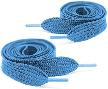 Mercury + Maia Thick Fat Shoe Laces for Sneakers - Chunky Jumbo Wide Shoelaces - Stay Tied - USA Made (1 Pair) (63, COL BLUE)