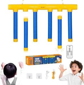 Bidobibo Reflex Game Falling Sticks, Flayo Reflex Game Pick Up Stick, 3-Speed Hand Eye Coordination Training Catching Challenge Sticks (Blue(Remote Control))