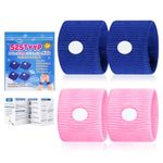 Travel Motion Car Sickness Relief Bands for Kids, Anti-Nausea Wristbands for (Pink and Blue)…