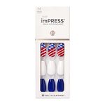 Kiss imPRESS Press on Manacure 4th of July Nails - Shining Stars