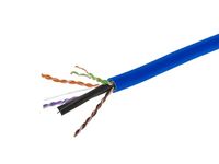 Monoprice Cat6 Plenum Bulk Cable - 500 Feet - Blue | UL, Solid, 550MHz, UTP, CMP, Bare Copper, 10G, 23AWG (TAA), for Server Applications, Cloud Computing, Video Surveillance