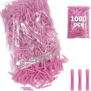 1000Pcs Heat Shrink Butt Connectors, 22-16 AWG Red Marine Grade Insulated Crimp Wire Connectors,Waterproof Electrical Connectors Butt Splice for Cable,Automotive,Boats,Home