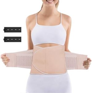 AOGOE Ceinture Post Accouchement, Récupération Ceinture Abdominale Gainante avec Etenseurs de Taille de Pantalons, Réglable Respirant Ventre Plat Gaine Post-Partum pour Récupération Après la Grossesse