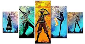 MGPEAYCT One Piece Poster Anime Canvas Luffy 5 Pieces HD Print Painting Decoration Pictures Modern for Living Bathroom Dining Room Home Decor Unframed