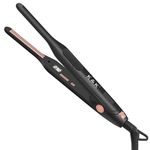 K&K Upgrade Pencil Straighteners Mini Straight and Curler Hair Straightener Thin Ceramic Floating Plate Auto Shut Off Flat Iron for Women Short Hair Men Beard 0.3 Inch