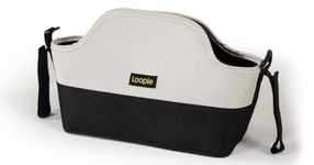 Loopie Organiser Bag Baby Stroller Organiser Bag | Caddy Bag | Universal Fit | Magnetic Closure | Ivory Marble