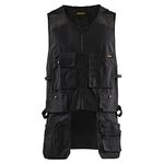 BLAKLADER Men's RipStop Kangaroo Mesh Work Vest with Utility Pockets, Black, XX-Large