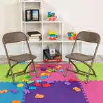 Flash Furniture Kids Brown Plastic Folding Chair