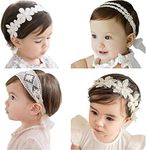 4 Pcs Baby Girl Headbands with Gros