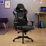 Green Soul Monster Ultimate Series T | Multi-Functional Ergonomic Gaming & Office Chair | Premium Spandex & PU Leather Fabric | Adjustable Neck, Lumbar Pillow | 4D Adjustable Armrests (Black Grey)