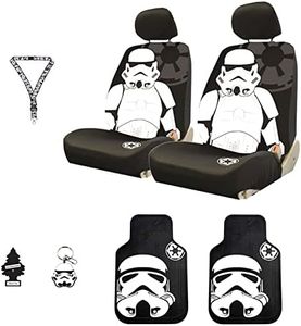 PlastiColor New Star Wars Stormtrooper Universal Size Car Truck SUV Seat Covers Floor Mat Set