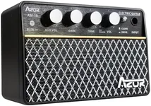AZOR Guitar Amp 10W USB-C Recharged Battery, 6H Working Mini Electric Guitar Amplifier Wireless Amp with Clean/Drive Channels with 3.5mm Headphone/AUX Jack Output for Indoor Practice ABA-10