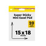 Post-it Super Sticky Mini Easel Pad, 15 x 18 Inches, 20 Sheets/Pad, 6 Pads, White Premium Self Stick Flip Chart Paper, Great for Virtual Teachers and Students (577SS)