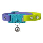 Kittyrama Cat Collar with Bell. As Seen in VOGUE. Breakaway, Quick Release, Hypoallergenic, Vet Approved. Lightweight Kitten Collar. Soft & Comfy. Tahiti