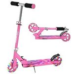 IMMEK 2 Wheels Kick Scooter, Foldable Scooter for Kids, Suitable for Girls and Boys at the Age of 4+, LED Light PU Wheels, Height Adjustable Pedal Scooter, Maximum Weight up to 80 kg