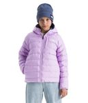 THE NORTH FACE Girls' Reversible Perrito Hooded Jacket | 2 in 1 Winter Coat for Girls, Lightweight & Water Repellent, Lite Lilac, Large