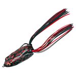 BOOYAH Pad Crasher Topwater Bass Fishing Hollow Body Frog Lure with Weedless Hooks, Kuro Frog, Pad Crasher, One Size (BYPC3905)