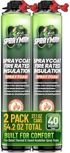 Sprayman Spraycoat Fire Rated Spray Foam Insulation(40 Sq.Ft.) Closed Cell Polyurethane Expanding Sealant Gap Filler for Walls, Attics, Roofs, Basements & Tanks - Gun & Cleaner Not Included - 2 Pack