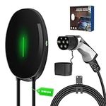 WISSENERGY Electric Vehicle Charging Station 7.4KW Wall Charger, 32A Single Phase 6M Type 2 Charging Cable with IEC 62196-2 Standard Plug, Indoor and Outdoor Use