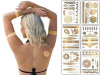 Terra Tattoos Boho Metallic Jasmine (Gold)