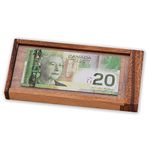 Bits and Pieces - Wooden Currency Box - Brainteaser Puzzle - A Fun Way to Give a Gift of Money
