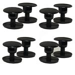 8 Sets Replacement Rivets Button for Beach Shoe Repair Replacement Parts for Clog Shoe Strap Repair (Black)