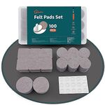 shinfly Furniture Pads Floor Protectors 100 Pcs, Furniture Pads with Clear Bumper Pads, Felt Pads for Furniture Feet, Floor Protectors for Furniture Legs, Anti Floor Scratches and Reduce Noise