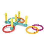 B. toys by Battat Ring Toss Game – Indoor & Outdoor – Sling-a-Ring Toss – 12 pcs – 5 Pegs & 5 Colorful Rings – for Toddlers, Kids – 3 Years +