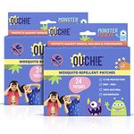 Aya Papaya Ouchie Monster Print Mosquito Repellent Patches 100% Natural (Pack 2 = 48 Patches)