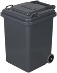 Dulton Plastic Trash Can Gray 100-195GY Trash Can, Gray, 4.8 gal (18 L), Drain Hole, Assembly Required