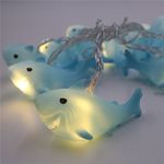 Fairy Lights Cute Shark String Lights Battery Operated Led Animal Lamp Warm White Copper Wire Fairy String Light for Children Indoor Decorative Festival Lights for Bedroom Holiday Christmas(Shark)