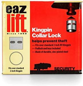 Camco Eaz-Lift RV 5th Wheel Trailer Kingpin Collar Lock - Locks to Your Kingpin to Protect Your RV 5th Wheel from Theft While in Storage, Fits Standard 2" Kingpin (48856)