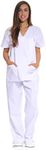 Just Love Women's Scrub Set,White,Large,White,Large