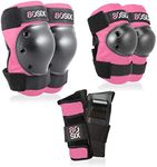 80Six Pad Set with Wristguards, Elbow Pads, and Knee Pads for Kids, Pink, Small / Medium - Ages 8+