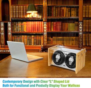 Watch Winder Smith Bamboo Watch Winder Box – Automatic Display Case