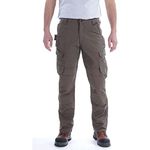 Carhartt Men's Steel Rugged Flex Relaxed Fit Double-Front Cargo Work Pant, Tarmac, 34W x 32L