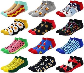 GLCMXMART Mens Ankle Socks, Fun Crazy Funny No Show Low Cut Novelty Cute Funky Colorful Silly Cool Pattern Wanky Goofy Character Unique Weird Graphic Food Socks