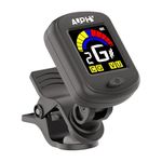 AUPHY Rechargeable Guitar Tuner Clip-on Tuner, HD Colour Screen - With Guitar, Ukulele, Violin & Chromatic Tuning Modes (Type-C cable not included)