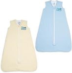 Baby Merlin's Magic Dreamsack - 100% Cotton Wearable Blanket Sleep Sack - Winter Baby Sleep Sack for 6-12 Months Babies - Promotes Restful Sleep and Hip of Movement - Pack of 2 (Cream and Blue)