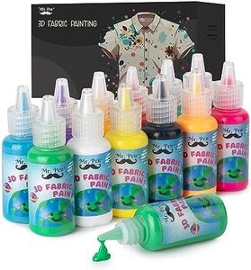 Mr. Pen- 3D Fabric Paint Set, 12 Colors, 0.67 oz, 3D Paint, Paint for Clothing, T-Shirt Paint, Paint for Crafts, Fabric Paint, Fabric Paint for Clothes