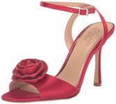 Badgley Mischka Women's Vida Heeled Sandal, Red Satin, 3.5 UK