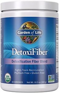 Garden of Life Organic Unflavored Fiber Powder Detox Blend with Chia, Alfalfa & Barley for Herbal Cleanse, Gut Health Support - Detoxifiber - Non-GMO, Gluten-Free, Psyllium Free, Vegan, 30 Servings