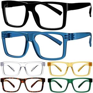 Eyekepper Reading Glasses 1.50, Readers for Men, 6 Pack Oversized Square