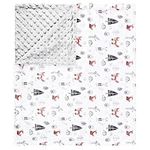 Tomtary Baby Blankets for Newborn Girls Boys Receiving Blanket Double Layer with Dotted Backing Soft Plush Bed Blankets Fleece Fabric Essentials for Unisex Toddlers Nursery (40x30 in, Owl Fox)