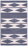 FAB HAB Outdoor Rug - Waterproof, Fade Resistant, Reversible - Premium Recycled Plastic - Neutral Geometric Tribal - Garden, Deck, Conservatory, Camping, Patio - Cairo - Natural & Black - 180 x 270 cm