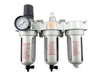 1/2" NPT MID FLOW Filter Regulator Coalescing Desiccant Dryer System For Compressed Air Lines, Poly Bowls, Great For Paint Spray And Plasma Cutter (MANUAL DRAIN)