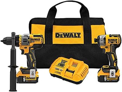 DEWALT FLEXVOLT ADVANTAGE 20V MAX* Combo Kit with Hammer Drill & Impact Driver, 5.0-Ah, 2-Tool (DCK2100P2)